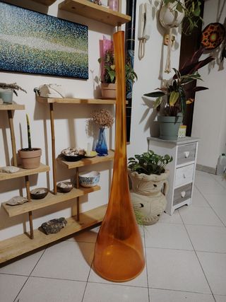 Vaso vetro arancio alto 120cm