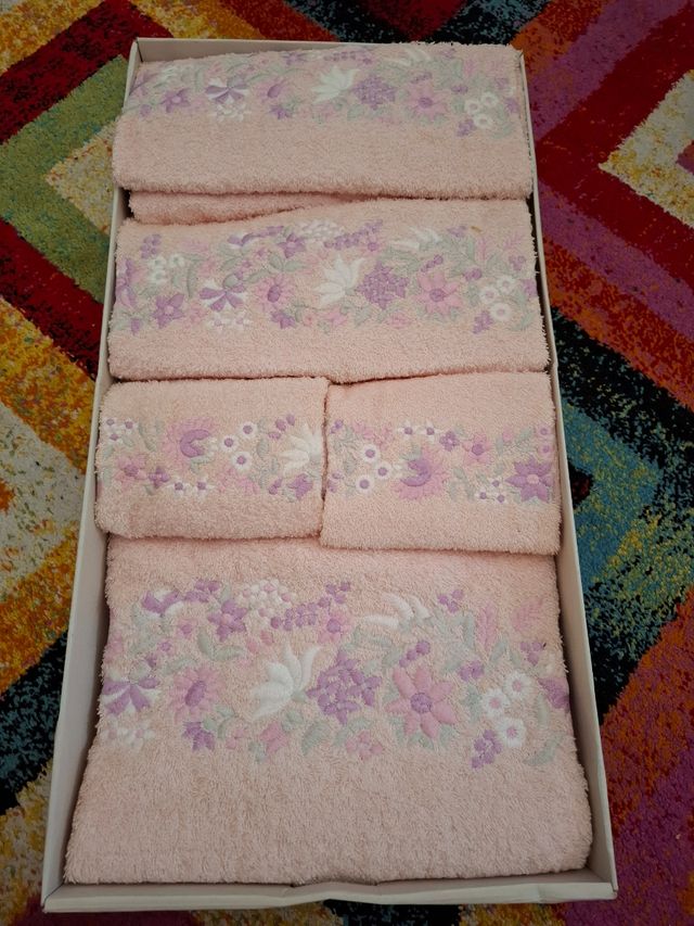 Set Asciugamani Rosa - Cotone Gabel