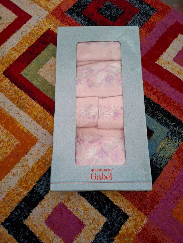 Set Asciugamani Rosa - Cotone Gabel