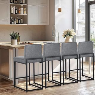 ALPHA HOME 2 Taburetes de bar Gris