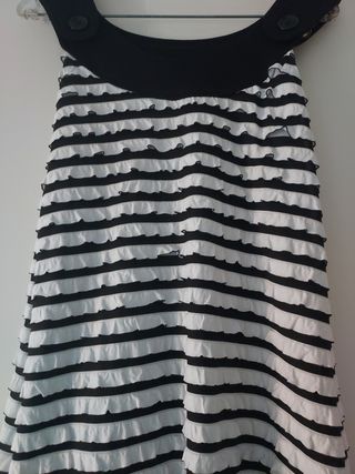 Vestido blanco y negro