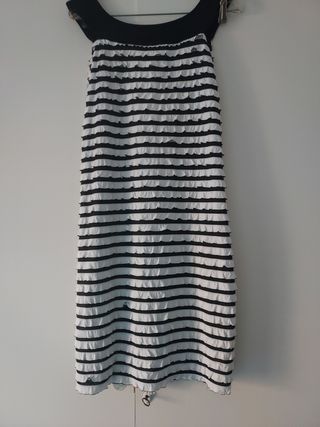 Vestido blanco y negro