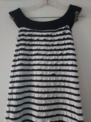 Vestido blanco y negro