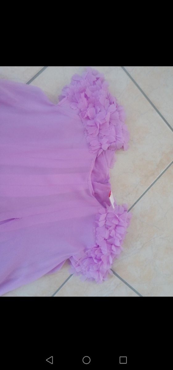 Vestito bimba lilla verde chiaro