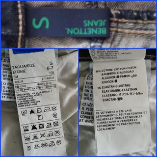 Shorts Bermuda Jeans Benetton Tg S 6-7 anni cm120