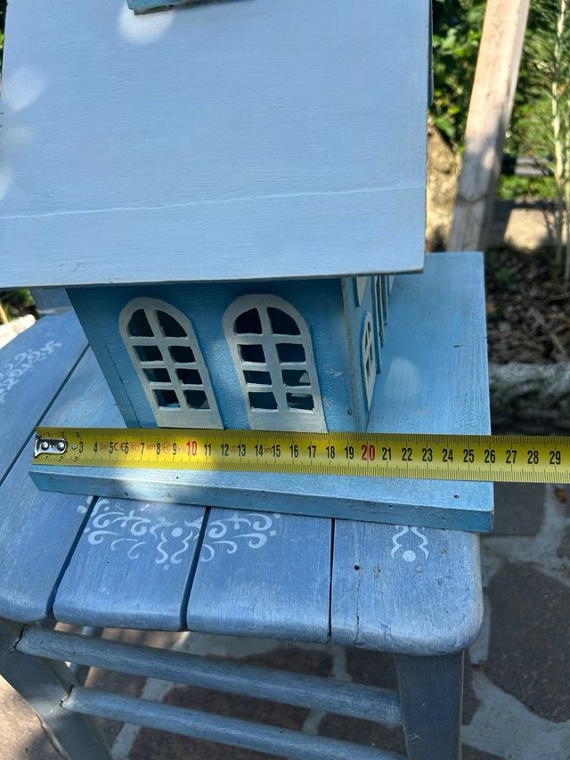 Casetta legno blu shabby chic