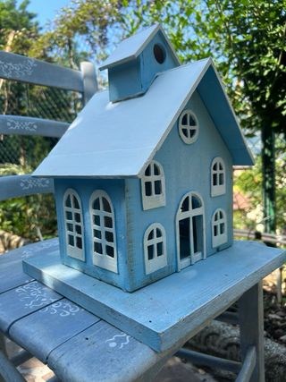 Casetta legno blu shabby chic