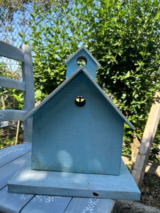 Casetta legno blu shabby chic