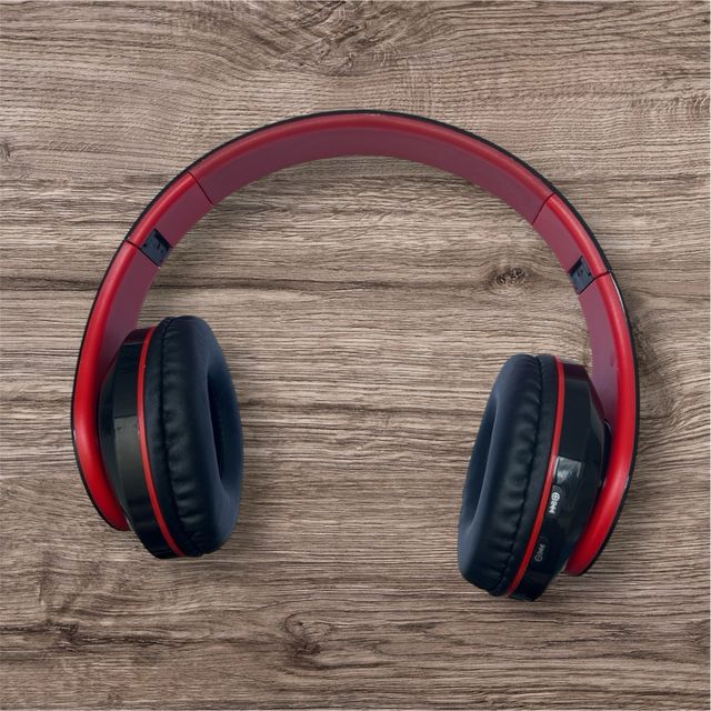 Cuffie Wireless Rosso-Nero