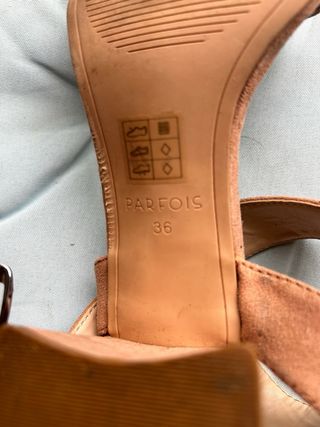 Sandalias Parfois beige tacón bajo talla 36