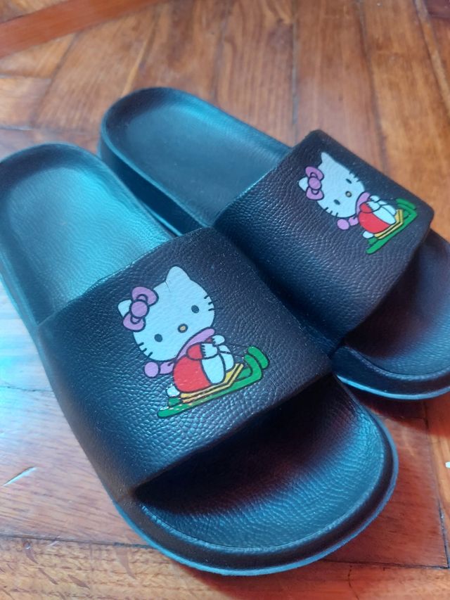 Ciabatte Hello Kitty nere