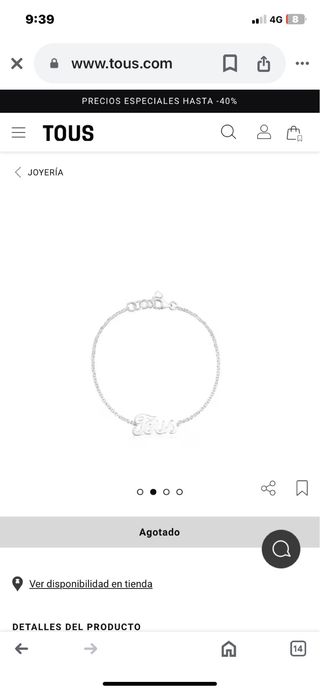 Pulsera Tous plata - Logo