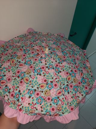 Sombrilla carrito bebé - Flores
