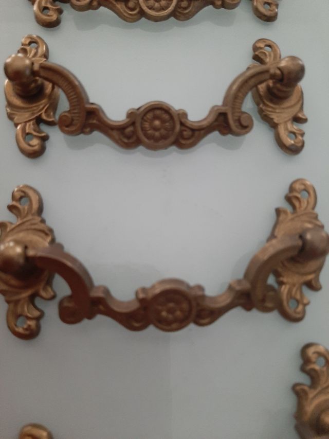 Lote  tiradores bronce antiguos