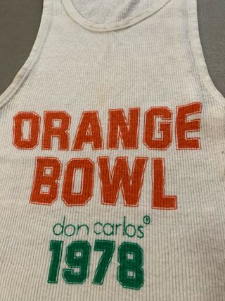 DON CARLOS boutiqCamiseta Vintage Orange Bowl 1978