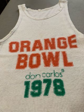DON CARLOS boutiqCamiseta Vintage Orange Bowl 1978