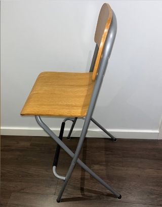 Taburete Alto Plegable - Madera y Metal