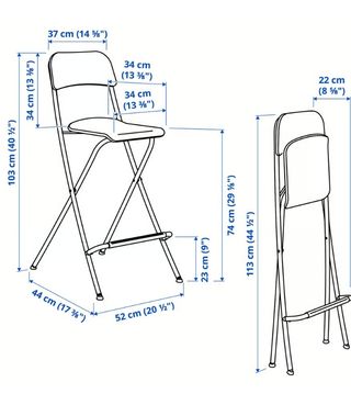 Taburete Alto Plegable - Madera y Metal
