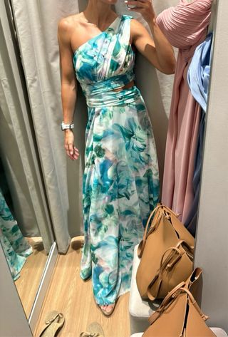 Vestido fiesta - Azul turquesa