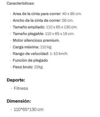 Cinta correr plegable