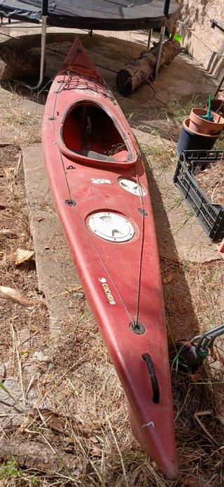 Kayak de mar marca Cochois, remo y cubre kayak.