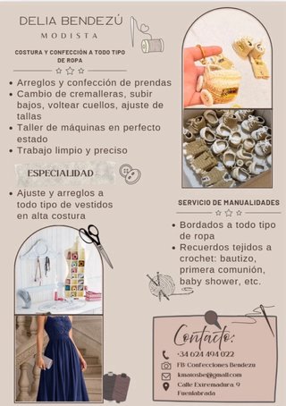 Servicio de confección a todo tipo de ropa textil.