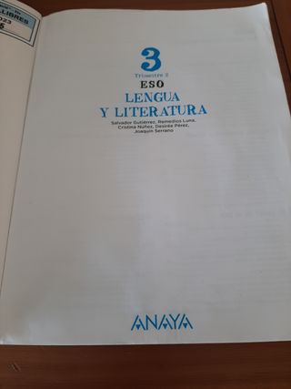 Lengua y Literatura 3. 2 trimestre 

