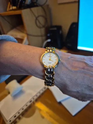 Festina: Reloj dorado y plateado