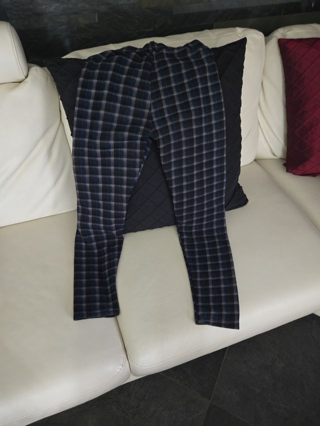 Pantaloni lana quadri blu grigio