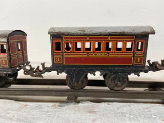 Tren de juguete de hojalata alemán vintage 1930