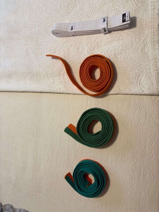 Cinturones Judo/Karate:Blanco, Naranja y NarVerde