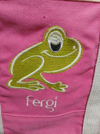 Borsa tela estiva verde&rosa