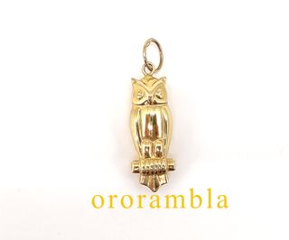 Colgante oro 18k búho
