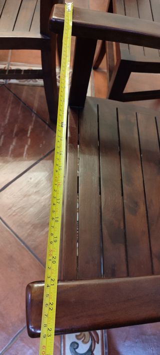 4 sillas 2 sillas con brazos madera maciza