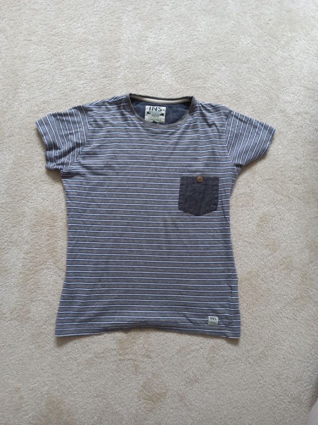 2 Camisetas rayas grises talla S