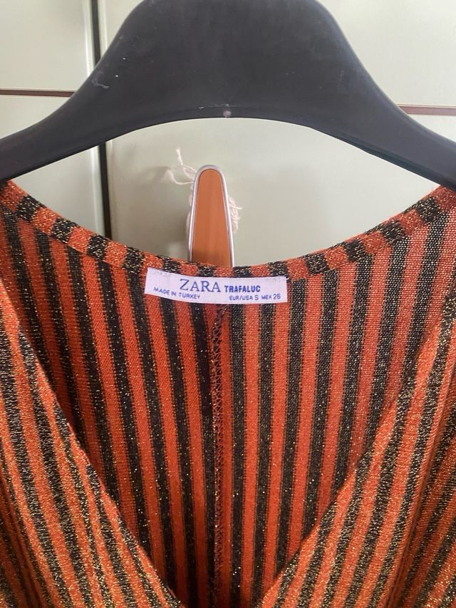 Abito Zara S - righe marrone nero
