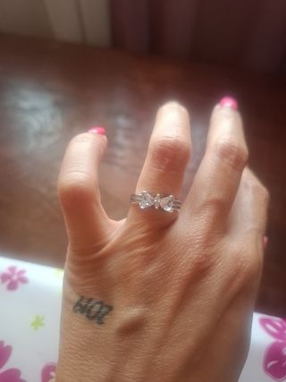 Anillo lazo plata tipo Pandora