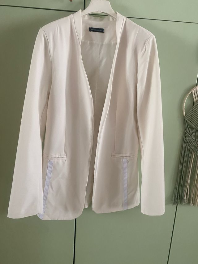 Blazer bianco Made in Italy Tg M