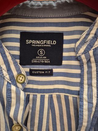 Camisa azul rayas Springfield