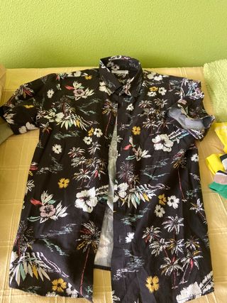 Camisas Zara estampadas palmeras talla 13-14 años 