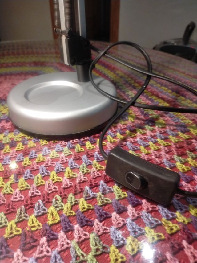 Lámpara flexo vintage gris