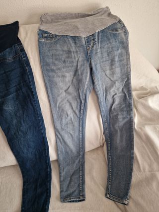 Lote o pack de pantalones vaqueros premamá
