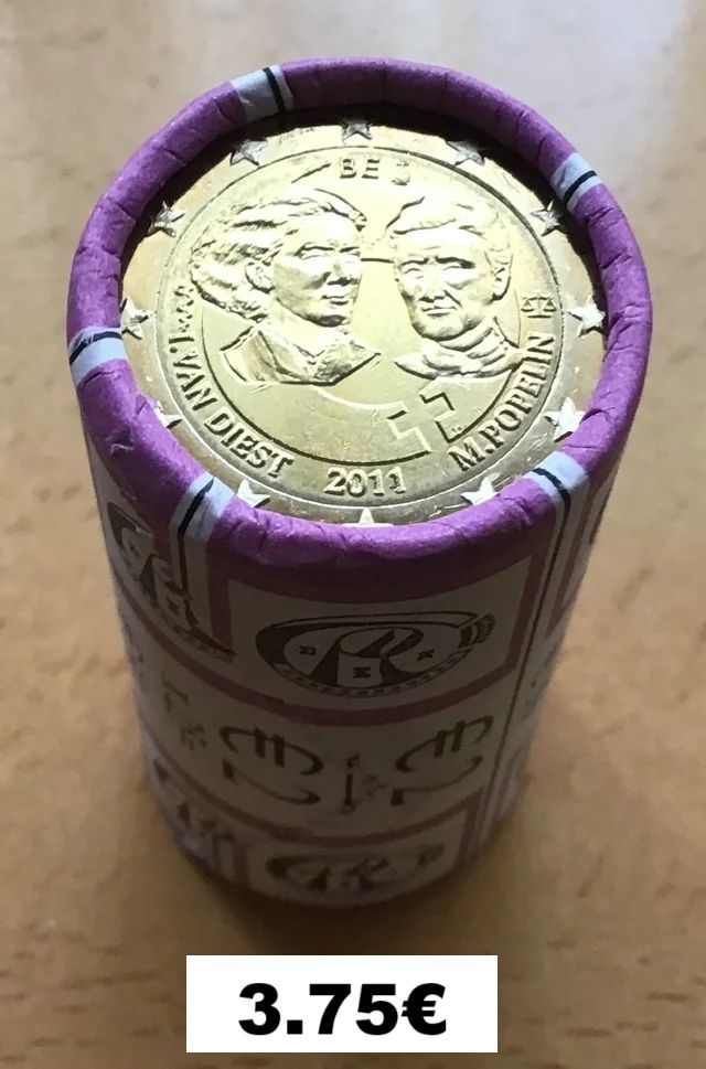 2 euros conmemorativos sin circular de Bélgica