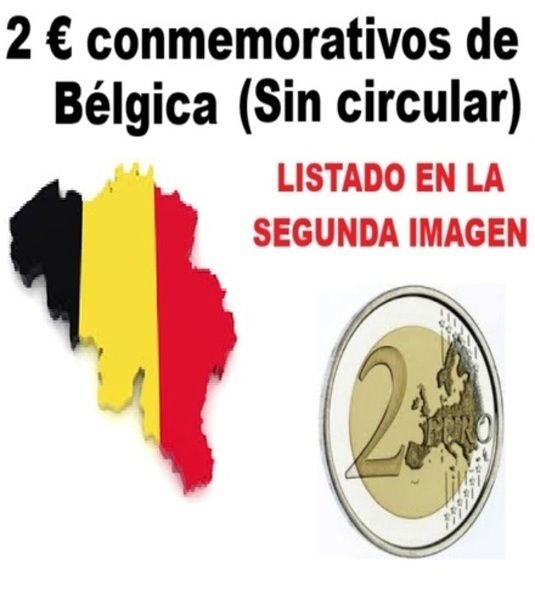 2 euros conmemorativos sin circular de Bélgica