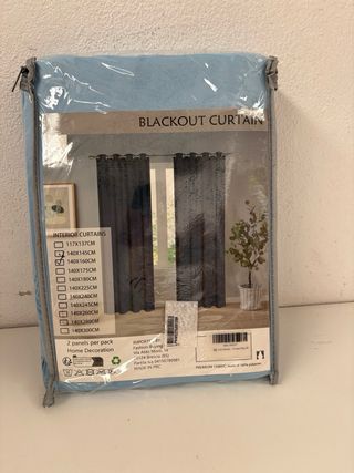 Cortinas opacas Ystyle 140x160cm - Azul