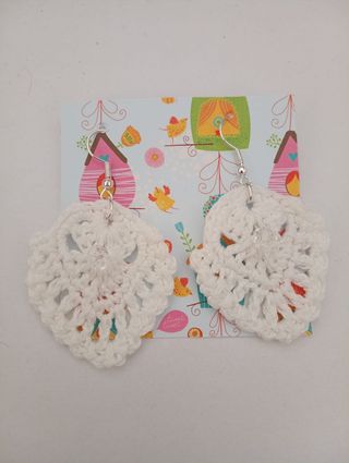 Aretes crochet artesanales