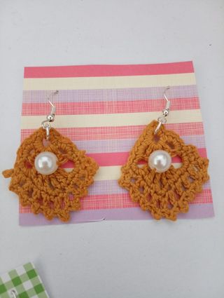 Aretes crochet artesanales