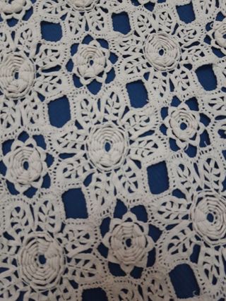 Copriletto uncinetto cotone bianco