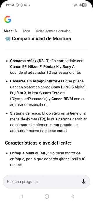 Teleobjetivo LIGHTDOW 500mm