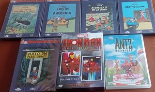 DVDs Tintín, Iron Man & Antz